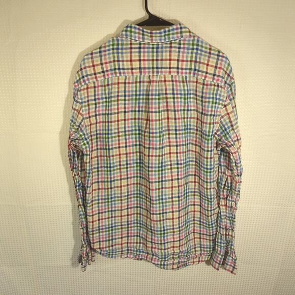 Rodd & Gunn XL Linen Shirt Men’s Plaid Button Front Sports Fit Woven in Italy - Picture 3 of 3